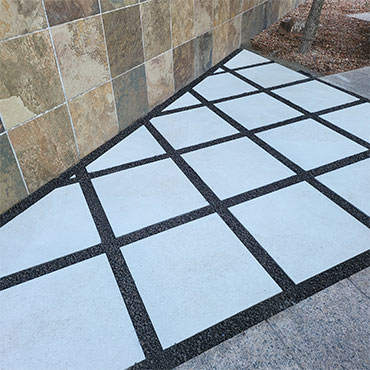Pavers set in crusher fines